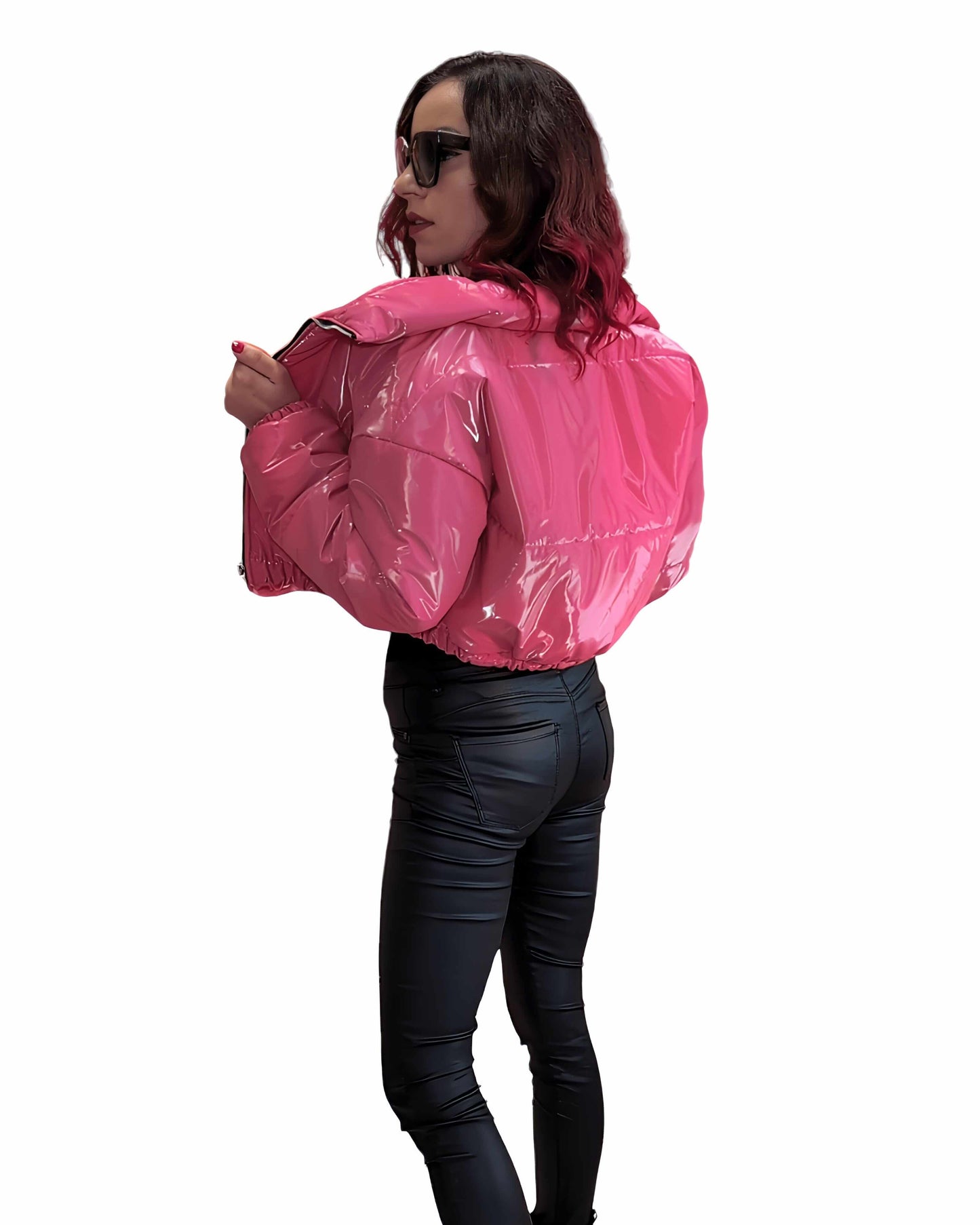 Jacket Puffer Peach Rose jacket Suranska Shop