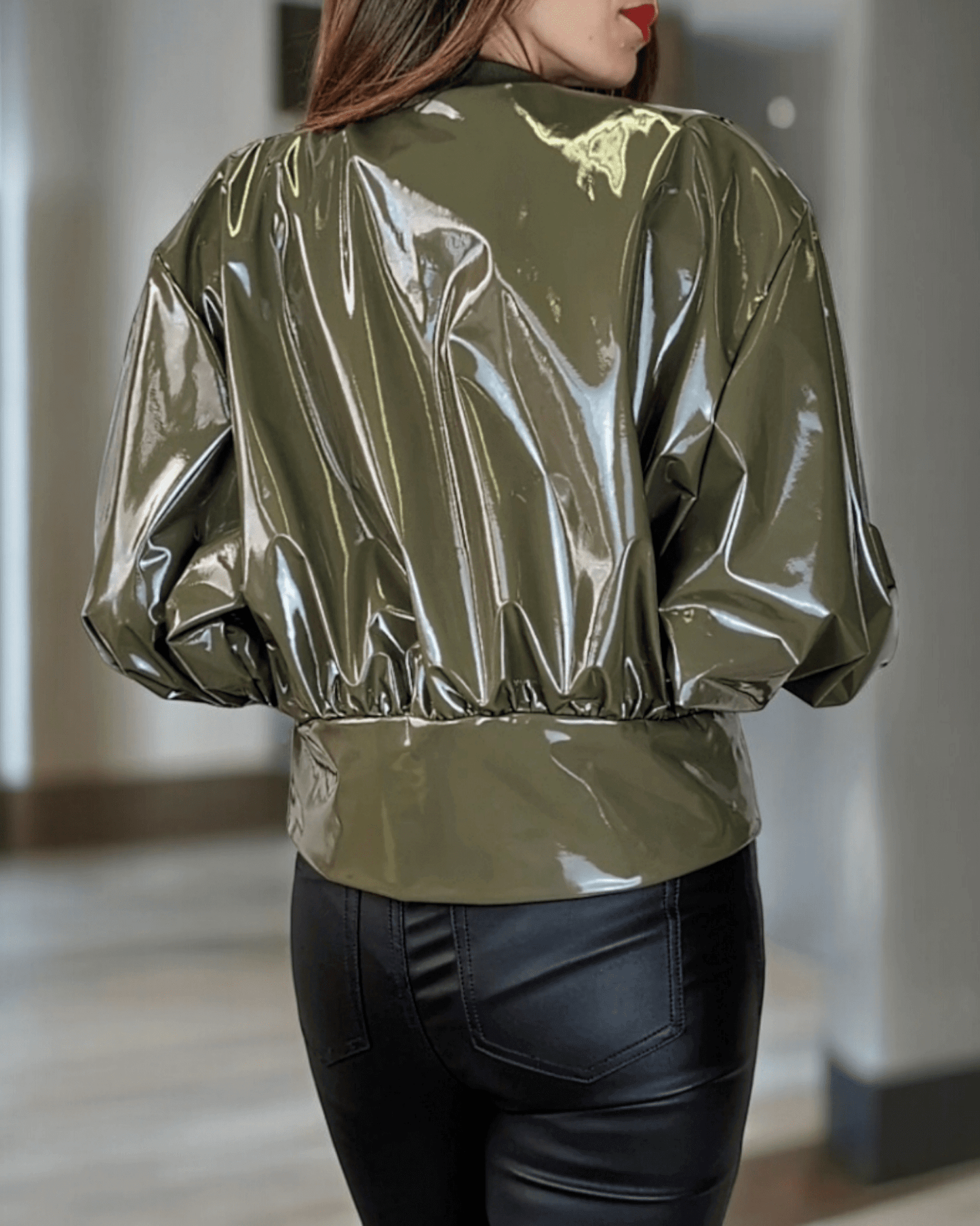 Jacket latex military green Suranska Shop