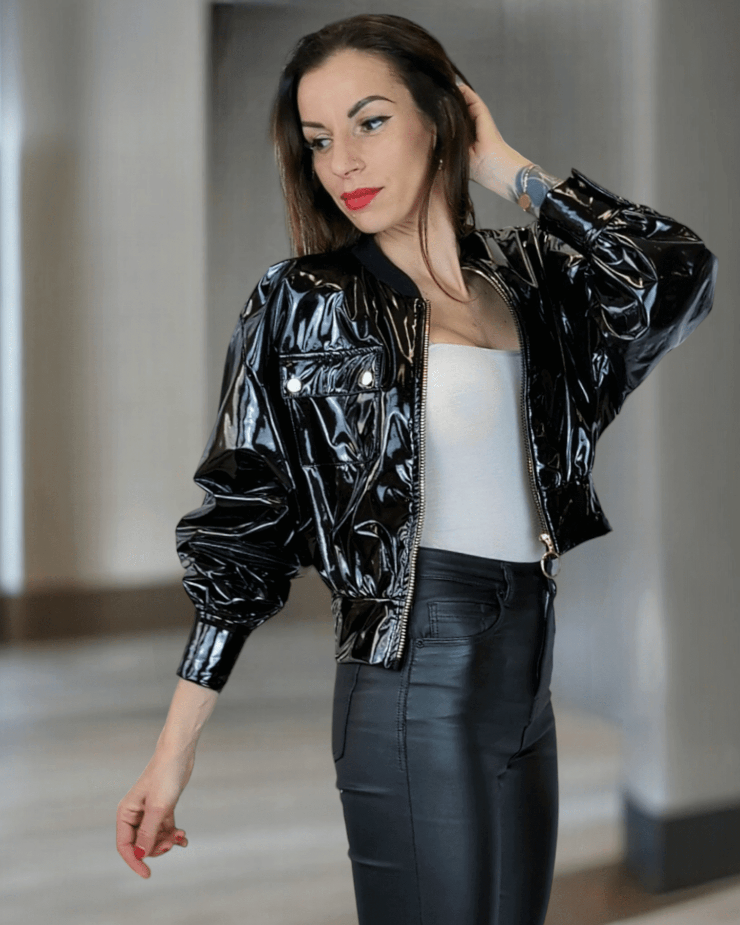 Jacket latex black Suranska