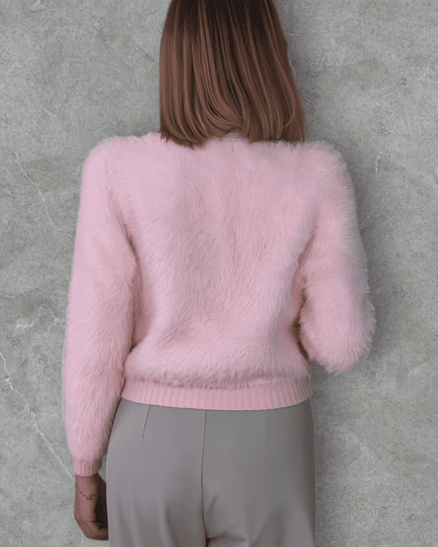 Sweater Alice Baby Pink with Pearl pull Suranska Shop