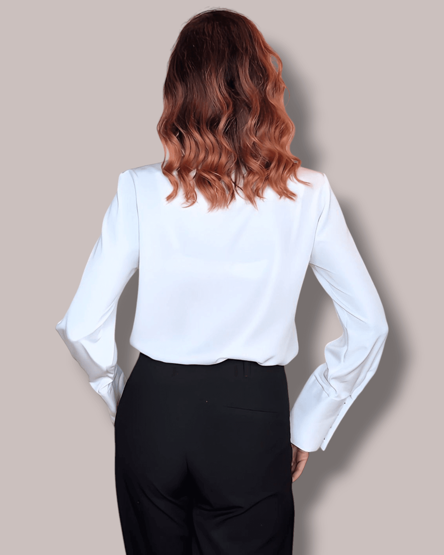 White Blouse with Gold Buttons blouse Suranska Shop