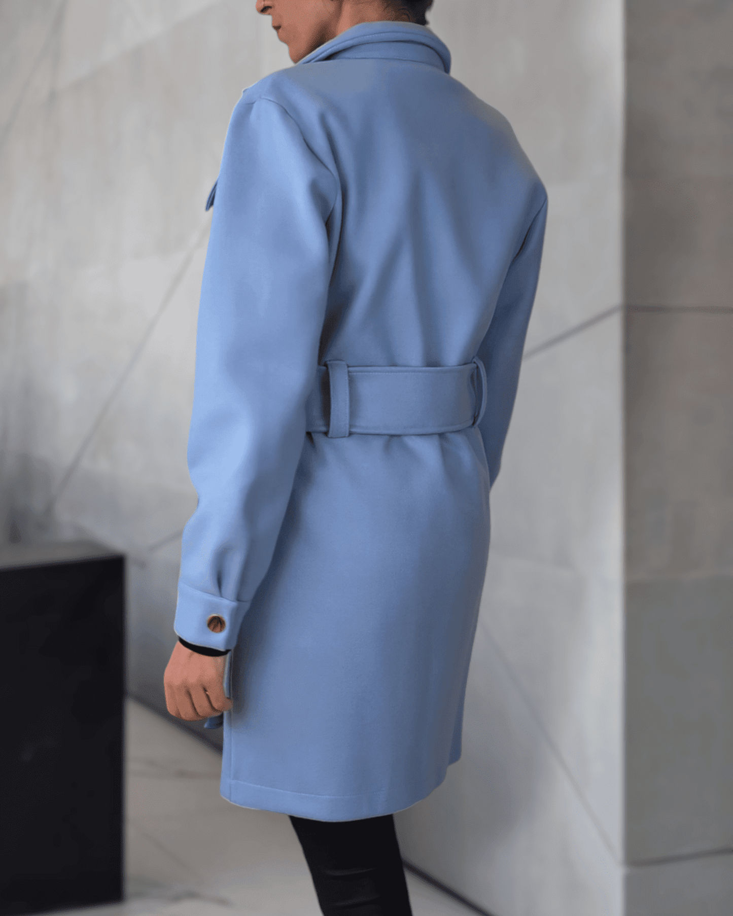 Belted mid-lenght coat coat Suranska Shop 