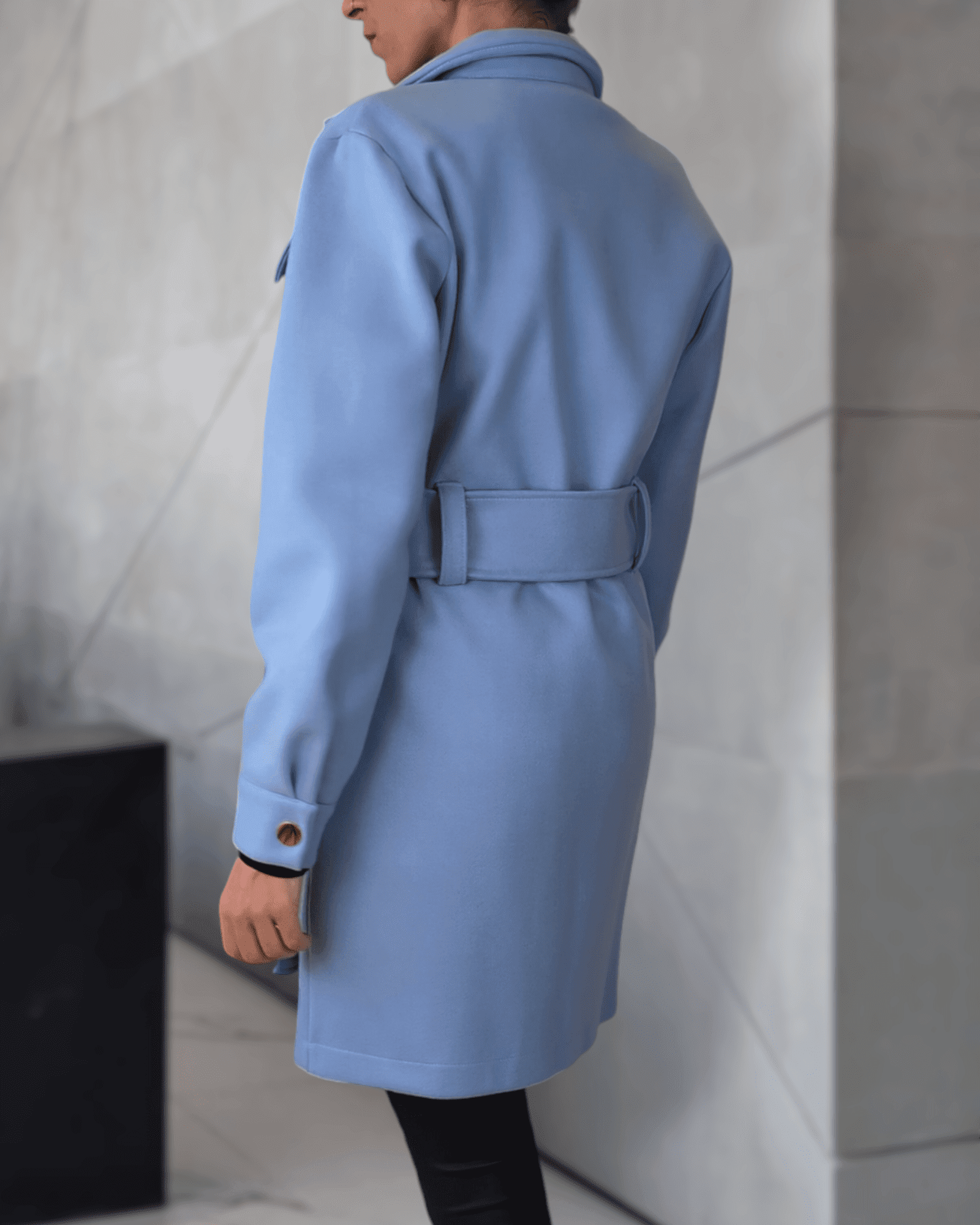 Belted mid-lenght coat coat Suranska Shop 