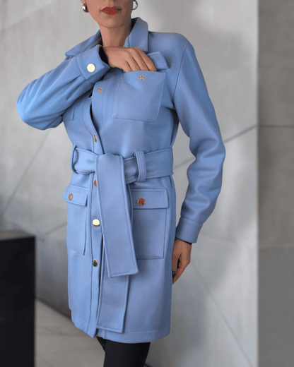 Belted mid-lenght coat coat Suranska Shop 