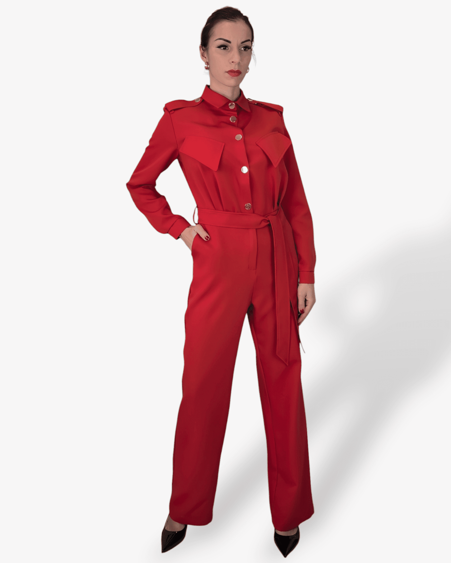 Jumpsuit Elegance Red Suranska Shop 