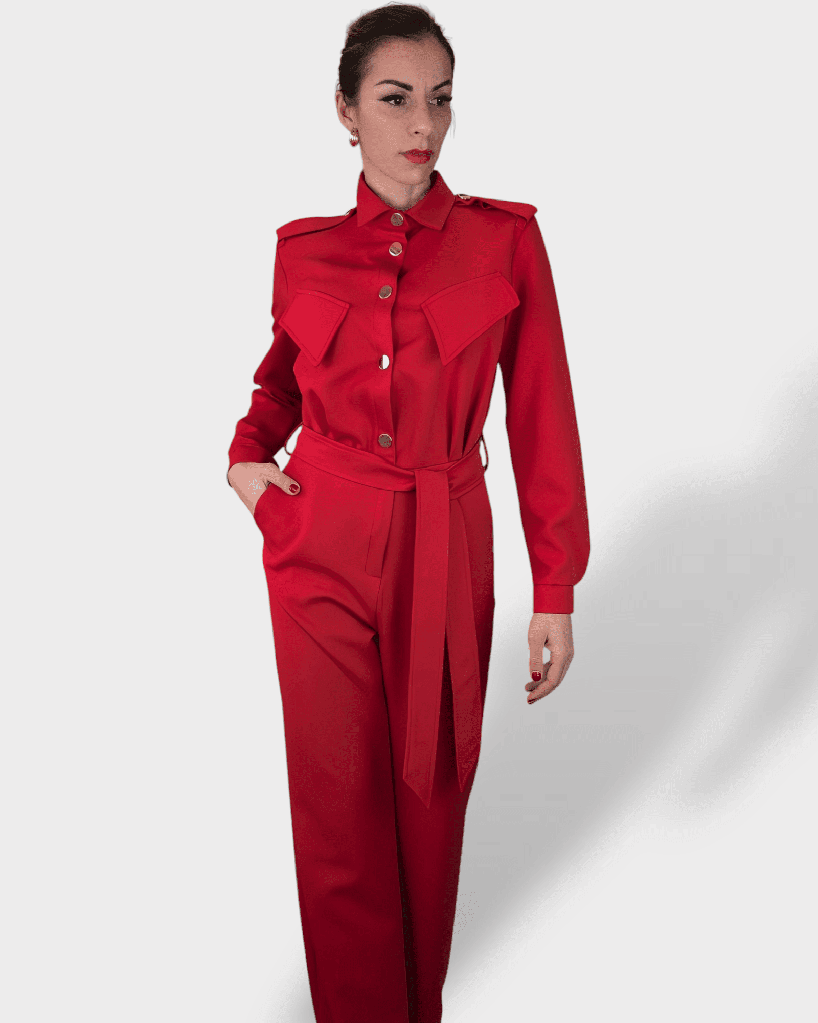 Jumpsuit Elegance Red Suranska Shop 