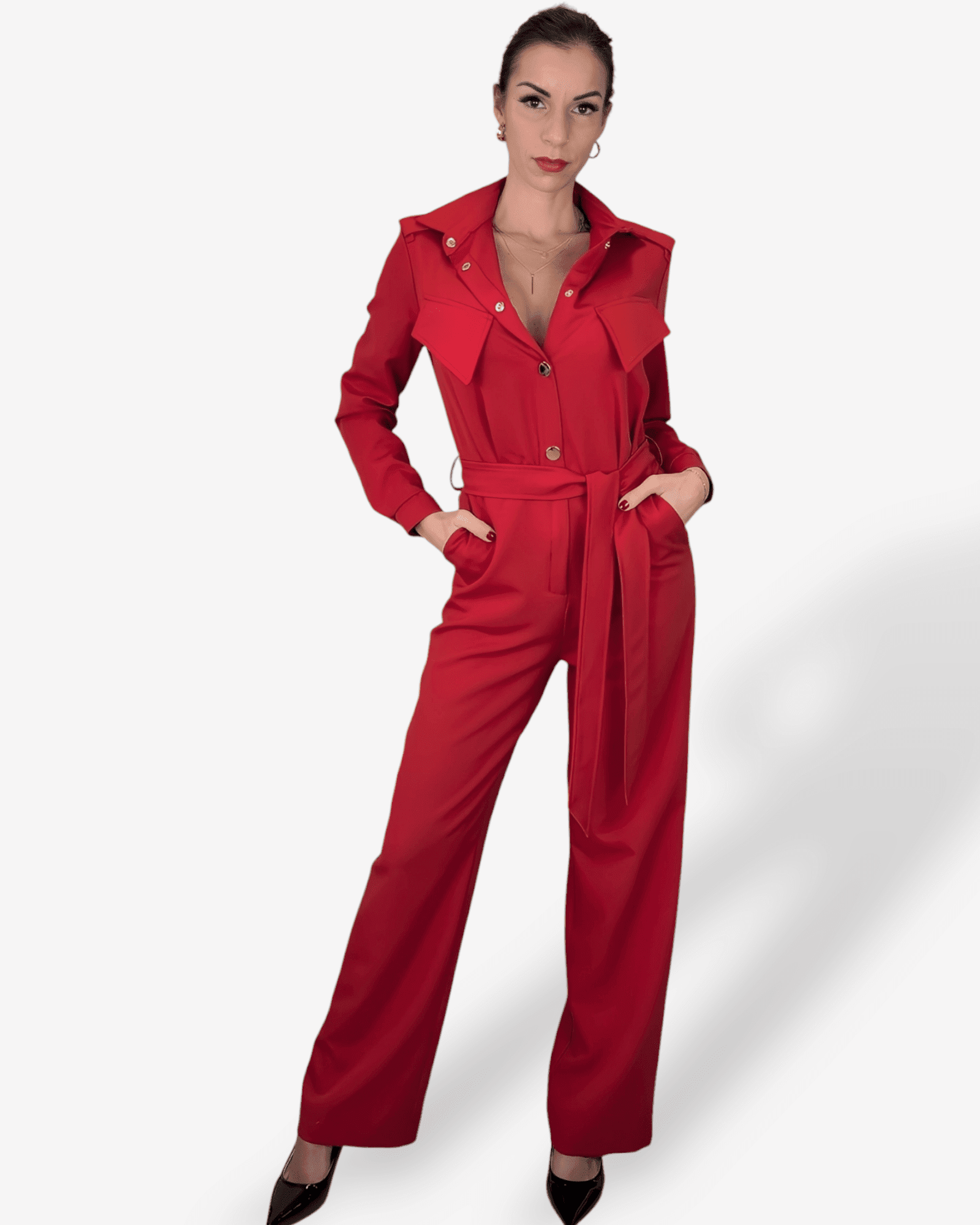 Jumpsuit Elegance Red Suranska Shop 