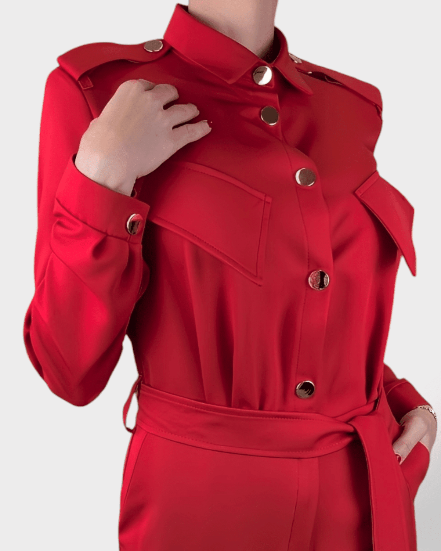 Jumpsuit Elegance Red Suranska Shop 