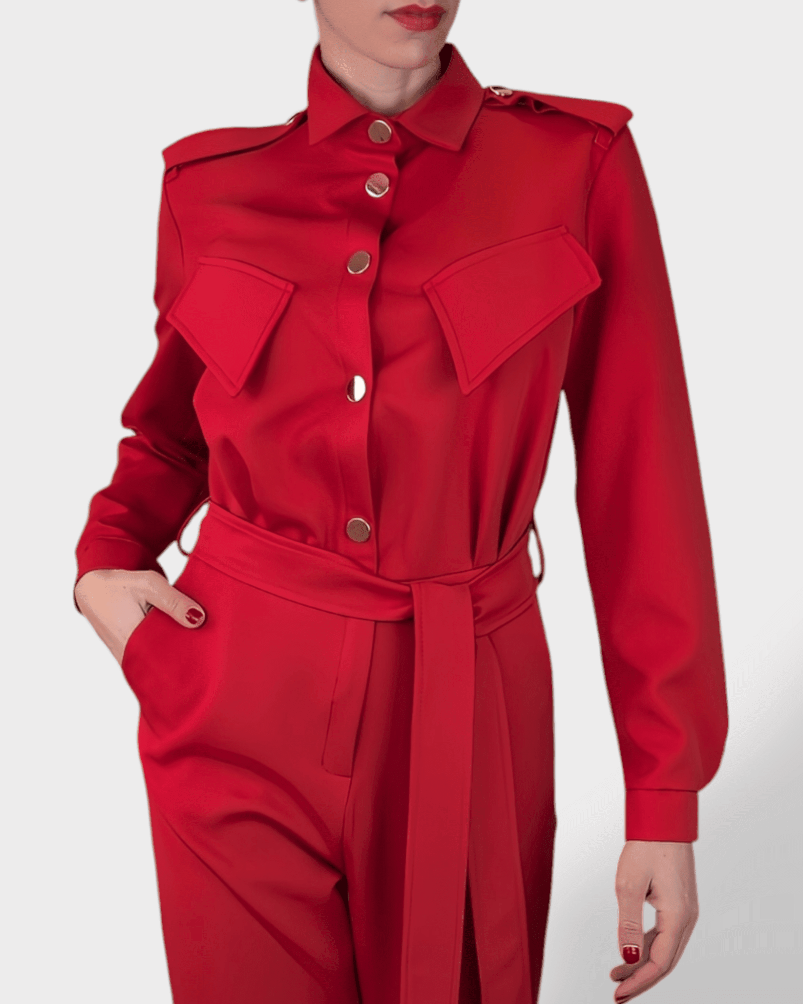 Jumpsuit Elegance Red Suranska Shop 