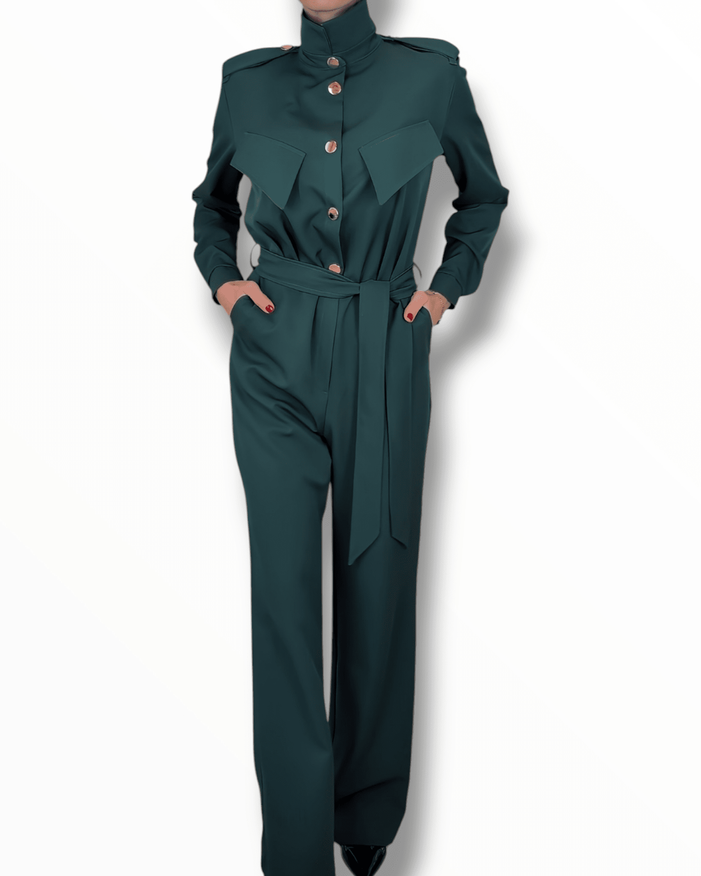 Jumpsuit Elegance Dark Green Suranska Shop 