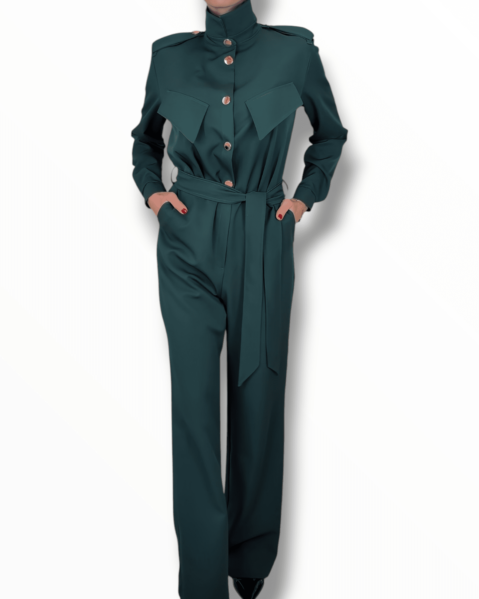 Jumpsuit Elegance Dark Green Suranska Shop 