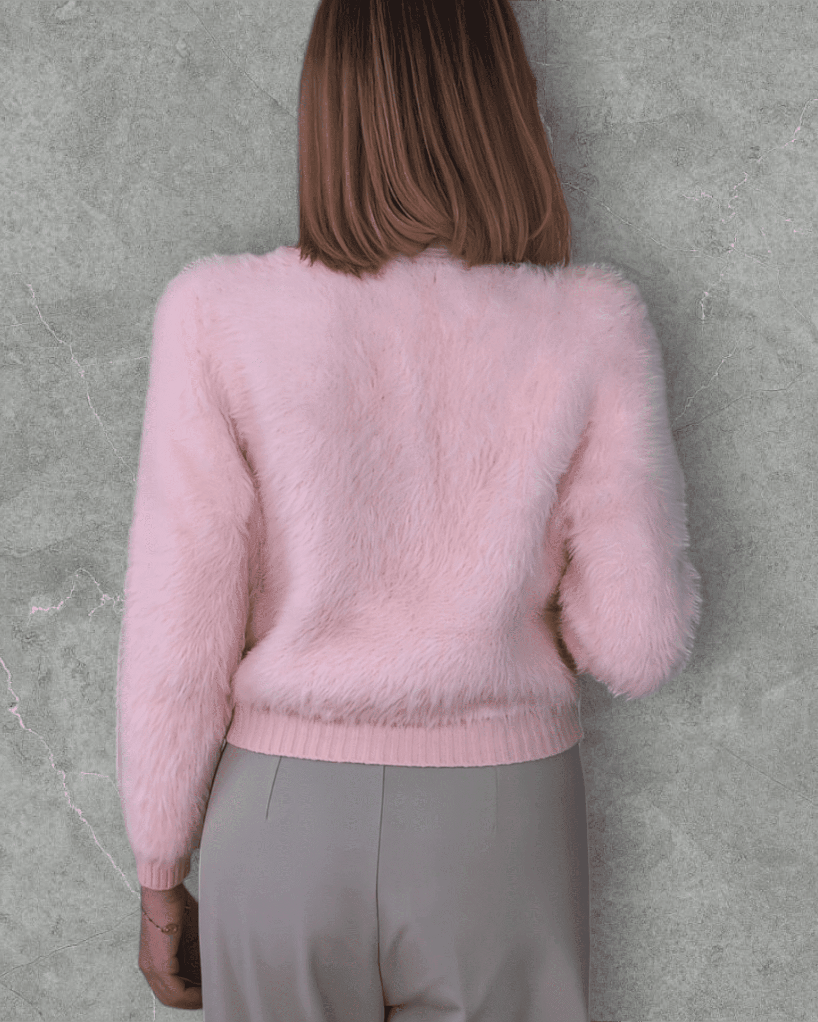 Sweater Alice Baby Pink with Pearl pull Suranska Shop 